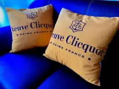 ヴーヴクリコVeuve Clicquot☆クッションカバー オレンジ☆２枚