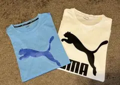 PUMA【Tシャツ2枚セット】水L・白M プーマ