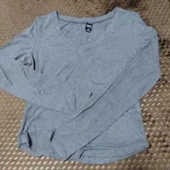 Dazy グレー Vネック 長袖Tシャツ L