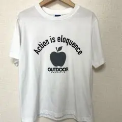 OUTDOOR PRODUCTS ホワイト アップル Tシャツ M