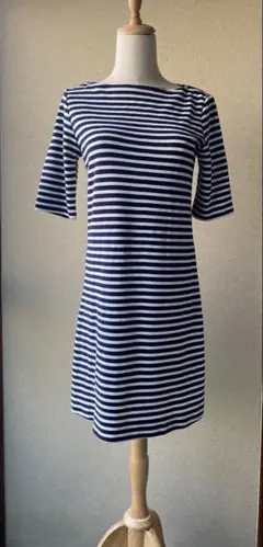 【美品】UNIQLO リップルボーダーワンピース M
