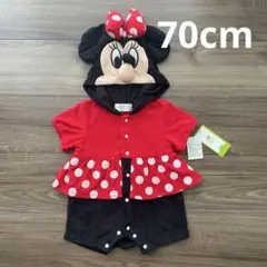 新品未使用 西松屋 ミニー 着ぐるみ 半袖ロンパース 70cm