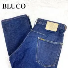 美品 BLUCO ニッカーズ デニムパンツ テーパードストレート ハラコパッチ