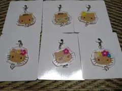 サンリオ　日焼けキティ　アクリルミニチャーム　コンプリート