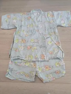 すみっコぐらし 甚平　水色 120cm 上下セット