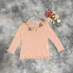 mila schon ミラショーン（L）シアー 長袖カットソー 花柄 フェニミン