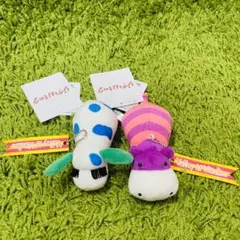 ハウルの動く城　寝室のぬいぐるみ　マスコット ピンク シロ 2点 新品未使用品 新品】ハウルの動く城 寝室のぬいぐるみ マスコット ピンク シロ
