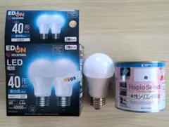 【新品未使用】LED電球 40形相当 昼白色 1個 & ペンキ白0.2Lのセット