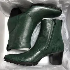 新品未使用 26cm YOSUKE ロングノーズ ジゼルトゥブーツ 緑