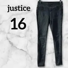 JUSTICE ストレッチ デニムレギンス ブラック レディース カジュアル