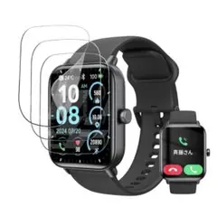 FQQ 1.8インチ大画面 保護フィルム スマートウォッチ フィルム 保護シート