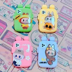 771*デコパーツ うさぎスマホ 携帯 カラフル ミニチュア 電話 アニマル