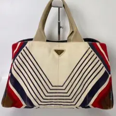 プラダ カナパ トートバッグ ハンドバッグ マルチカラー Lサイズ