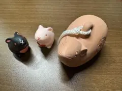 うさぎ置物3点