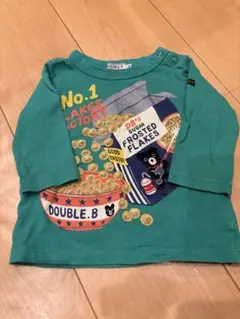 ミキハウス　DOUBLE.B フロストフレーク Tシャツ 70 半端丈
