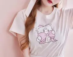 【新品•未使用】ナイスクラップ　mikko コラボ　プリントTシャツ　ピンク