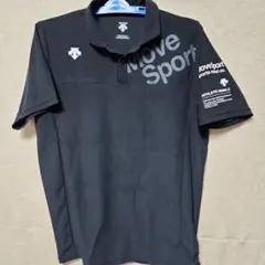 DESCENTE ブラック ポロシャツ Move SportサイズO