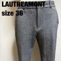【0016】 美脚✨LAUTREAMONT ロートレアモン スリムパンツ グレー