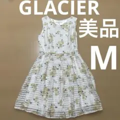 ［ 美品 ］ GLACIER 花柄ノースリーブワンピース Mサイズ