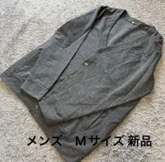 メンズ ポケット付カーディガングレーM新品