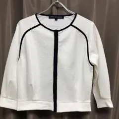 FRENCH CONNECTION ノーカラージャケット 薄手アイボリーサイズL