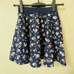 【希少品】Motherways マザウェイズ 花柄スカート 150cm ネイビー
