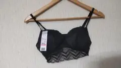 CLOSSHI■レースデザイン ブラックブラジャーSサイズ