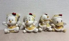 ディズニー　ぬいぐるみマスコット　ボールチェーン　4点