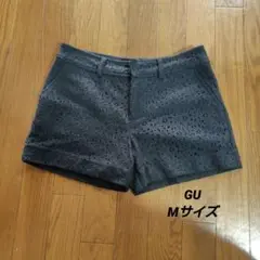 GU レースショートパンツ M 黒 両サイドポケット付き