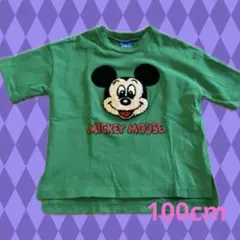ミッキーマウス 半袖Tシャツ 100cm 緑
