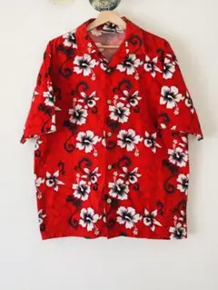 STREET CULTURE ハイビスカス アロハシャツ L（実寸XL）綿