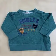 ミキハウス　ダブルビー　DOUBLE.B グリーン トレーナー 80