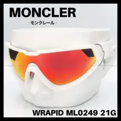 MONCLER　ML0249 21G WRAPID　サングラス ホワイト　ミラー