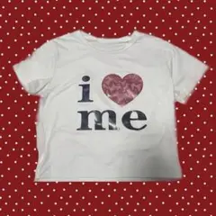 i love me クロップドTシャツ ホワイトshein