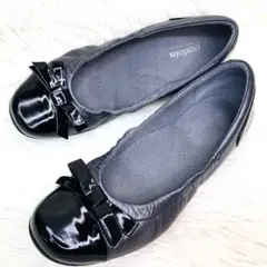 【美品】PEDARA 22.5 アシックス ペダラ エナメルリボン シャーリング