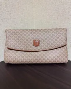 【美品】CELINE セリーヌ　モノグラム クラッチバッグ ベージュ
