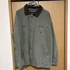 オリーブグリーン ジップアップジャケット