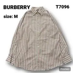 【即購入OK】BURBERRY ストライプシャツ サイズM レッド