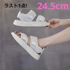 【ラスト1点】スポーツサンダル サンダル 厚底 ベルクロ クッション 24.5