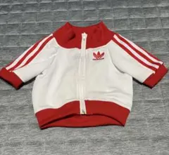 adidas ジャージ 80cm ホワイト/レッド