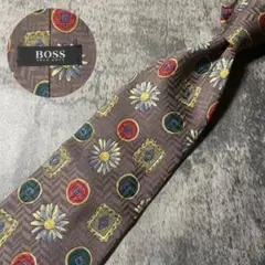 AN141 BOSS ボス ライトパープル シルク ネクタイ