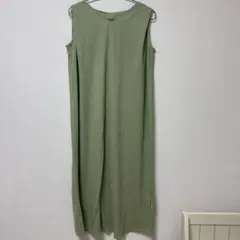 イッツデモノースリーブロングワンピース F オリーブグリーン