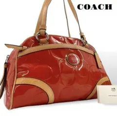 COACH ハンドバッグ ボストンバッグ 赤