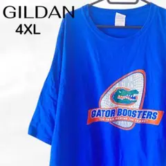 GILDAN Tシャツ　カットソー　4XL ブルー　古着　半袖