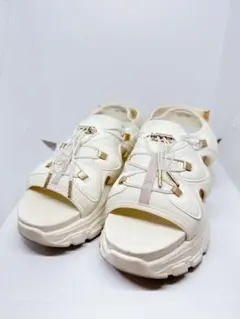 しまむら 辻希美 レースアップサンダルM スポサン 　アンジュシャルム