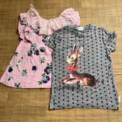 Paul & Joe ドット柄小鹿Tシャツ サイズ8