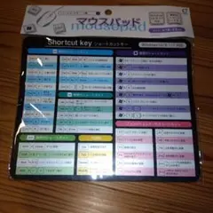 ショートカットキー付きマウスパッド