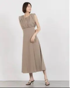 archives バックレースアップバルーンノースリワンピース