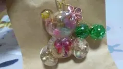 ハンドメイド クマのキーホルダー