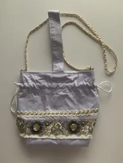 ハンドメイド　インド刺繍　2Way バッグ